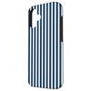 Cute Navy Blue and White Stripes Pattern Minimalist Case for iPhone 16