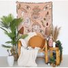 Mushroom and Third Eye Boho Throw Blanket Bohemian Tapestry
