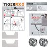 Tiger TigerFix type 2 Adhesive System, Metal, Chrome, 3.3 x 2.9 x 0.6 cm