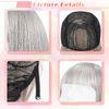 Short Grey Wigs with Bangs, Bob Hair Wigs Colored Wig with Flat Bangs Party Wigs Stretchy Close End Stocking Wigs Cap Colorful Decorations Cosplay Wig Hairpieces Synthetic Hair Wig for Women Ladies
