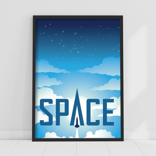 Space Wall Print - Space Poster Wall Art (42cm x 59.4cm - A2)