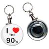 I Love The 90's - 55mm Button Badge Bottle Opener Key Ring