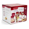 Rubbermaid Easy Find Lids Food Storage-Containers, Racer Red, 50 Piece Set