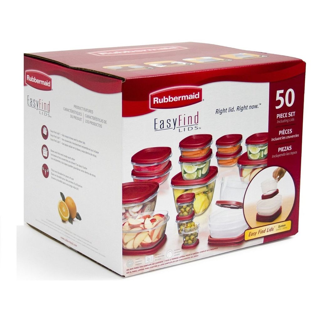  Rubbermaid 7J60 Easy Find Lid Square 2-Cup Food