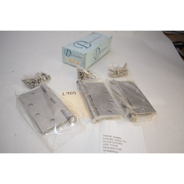 3pc Design Hardware DH-BB5-4.5X4.5 Full Mortise  Ball Bearing Hinge