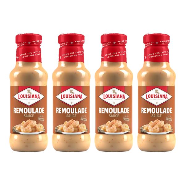 Louisiana Fish Fry Remoulade Sauce, 10.50-Ounce - (Pack of 4) - Perfect for Enhancing Seafood Sauce, Salad Dressings, Horseradish, Potato Salads, Deviled Eggs, and More