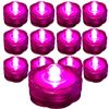 12 Pack PINK Submersible Waterproof Underwater Battery LED Tea Light~Wedding
