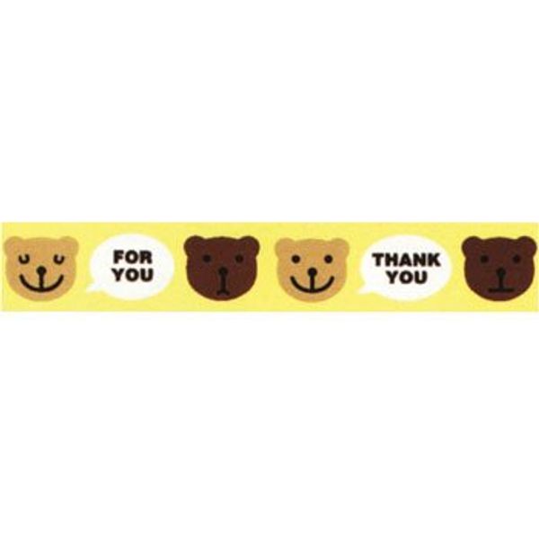 Pattern Cinnamon Bear Tape 15 mm Wide x 25 m