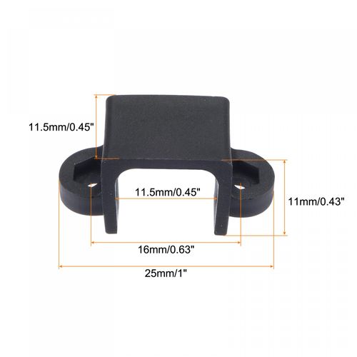 uxcell Motor Mounting Bracket Motor Base 0.4 inch (11.5 mm) with Screw Nuts for N20 Micro Gear Motors, Black, Pack of 4