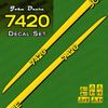 Replacement decal set made to fit John Deere 7420 tractor