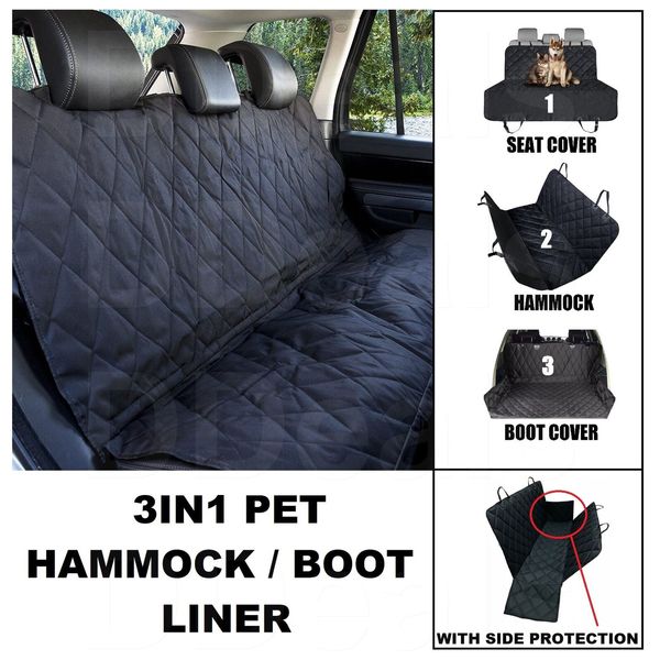 3 In 1 Quilted Rear Pet Dog Cat Hammock Seat Cover Boot Liner For MG ZS EV 19 On