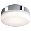 Firstlight Products Mini Hydro LED Flush Fitting, Metal, 5.4 W, Chrome with White Polycarbonate Diffuser