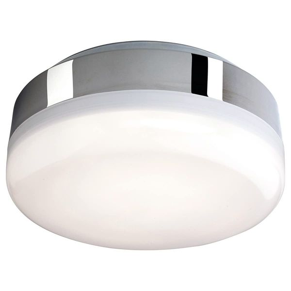 Firstlight Products Mini Hydro LED Flush Fitting, Metal, 5.4 W, Chrome with White Polycarbonate Diffuser