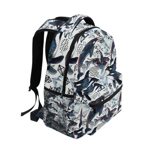 AUUXVA Sea Animal Killer Whale Backpack College School Book Shoulder Bag Travel Daypack for Boys Girls Man Woman