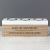 Custom Personalised Wooden 3 Tea Light Holder