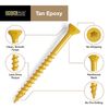 Deck Plus 48418 Wood Screws #10 x 3", Tan, 1lb Box