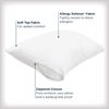 Set of 4 Standard/Queen AllerEase Pillow Protectors - Moisture Wicking, Advanced Allergy Protection - Premium Polyester, Zippered Protectors