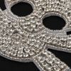 Rhinestone Beaded Skull Applique Patch by 1pc, 4'' x 4 1/4'', TR-10623A