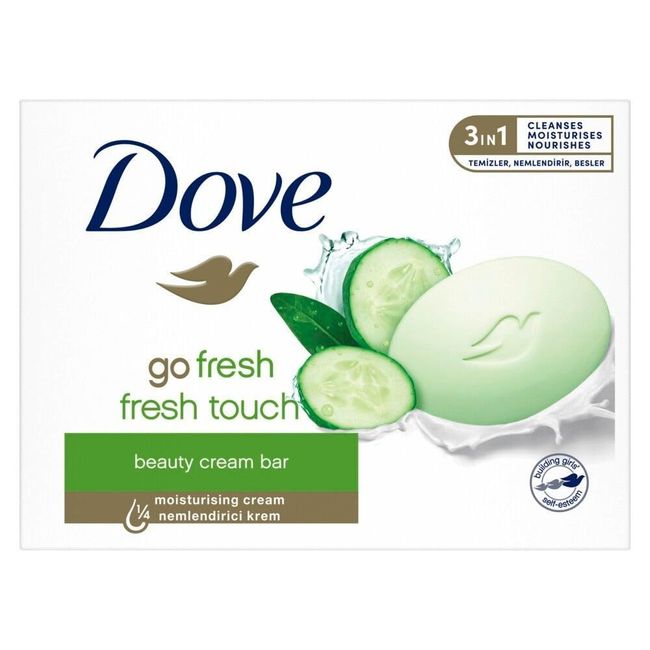 Dove Beauty Cream Bar Katı Güzellik Sabunu Fresh Touch Nemlendirici Etkili, 90 g