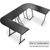 58" L-Shaped Gaming Desk Corner Computer Desk PC Laptop Study Table Workstation 