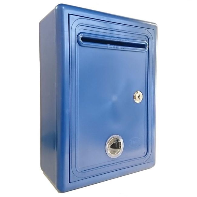 6 Colors to Choose from, Keyed, Questionnaire Box, Post, Lightweight, Multi-purpose, Box with Small Window (Blue)