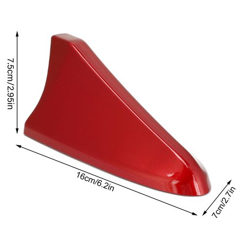 Car Shark Fin Antenna Cover, Shark Fin Roof Antenna Cover 96219 D5000EBQK Roof Antenna Aerial Shell Replacement for Sedan(Red)