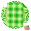 3,900 x Green Sticky Dots - 8mm - Round Colour Coding Dot Stickers - 15 Sheets