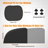 4pcs Car Side Rear Window Screen Sun Shade Mesh Cover Windshield Sunshade Visor