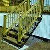 Pylex 13902 Riser 2 Steps Steel Stair Stringers, Black