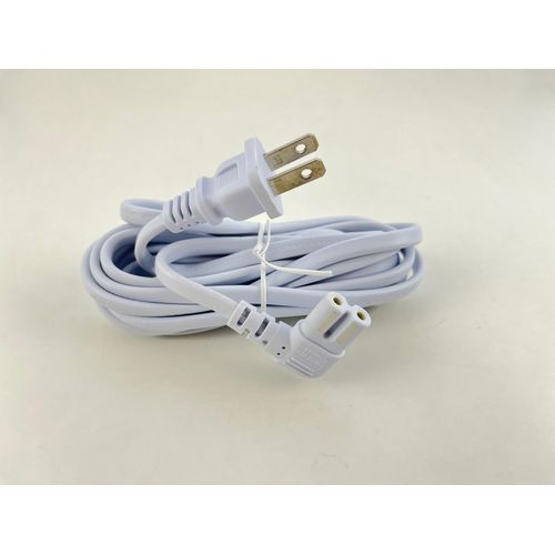 OMNIHIL [UL Listed] White Extra Long 10FT L-Shaped C7 Power Cord Replacement for Sony SRS-RA3000 360 Reality Audio BT Speaker