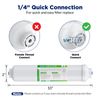 3 Pack Post Carbon Inline Water Filter Quick Connect 1/4" QC Fridge Ice-maker
