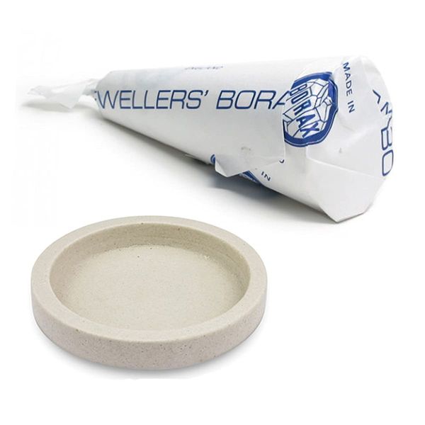 Borax Solder Flux Cone and Dish Set Soldering Flux Paste for Silver Gold Jewellery Jewellers Tools