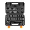 Impact Sockets Set 23pcs 6-Point 1/2in Drive Bit Ratchet Tool Kit Case