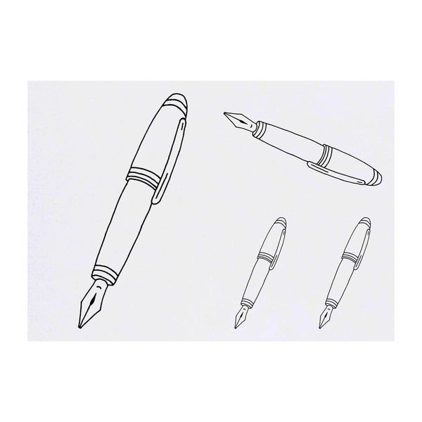4 x 'Fountain Pen' Temporary Tattoos (TO00048629)