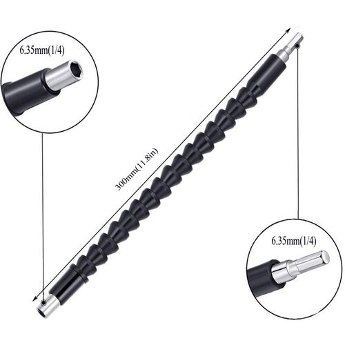 Bendable Screwdriver - Her Kindness Flexible Screwdriver Ingenious Shaft Bits Extention Screwdriver Bit Holder and Screwdriver Head Set plus5 mm - 13 mm (0.2 inch - 0.5 inch) Sleeve