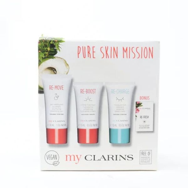 Clarins Re-Move Re-Boost Re-Charge Set New in Box