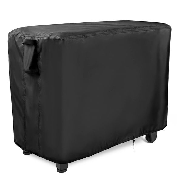 Andacar Prep Table Cover, Outdoor Bar Table Cover Waterproof Stainless Steel Table Cover Portable Cooler Cart Cover Patio Storage Cabinet Cover (55 inch)