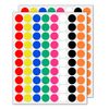 2000 Pack, 20mm Round Coloured Dot Stickers Circle - 8 Colours