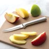 Rada Cutlery - S01 Rada Cutlery Paring Knife Set 3 Knives with Stainless Steel Blades and Brushed Aluminum Made in The USA, 7 1/8", 6 3/4", 6 1/8", Silver Handle
