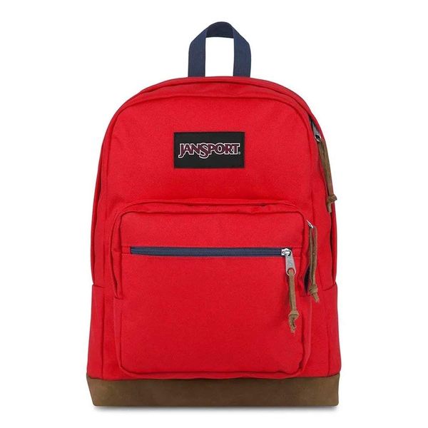 JanSport Right Pack Backpack - Durable Daypack with Padded 15" Laptop Sleeve, Spacious Main Compartment & Integrated Water Bottle Pocket - Red Tape