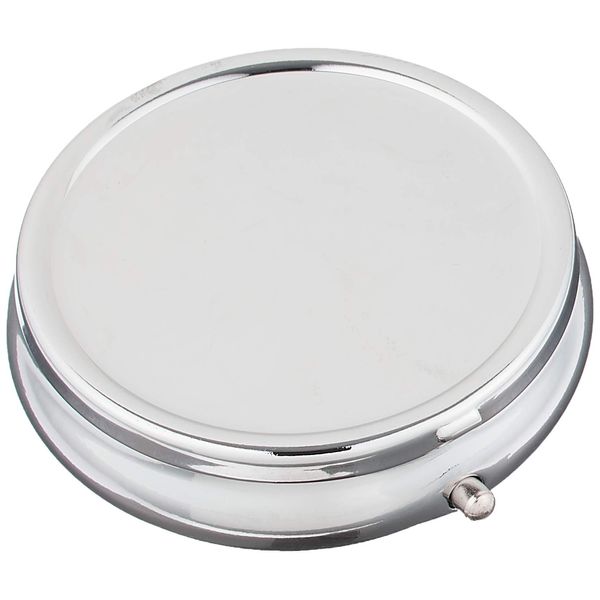 NBK A8-36 Pill Case, Round, φ2.0 inches (50 mm), Silver