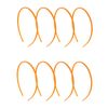 Thin Plastic Headband - Set of 8-Neon Orange