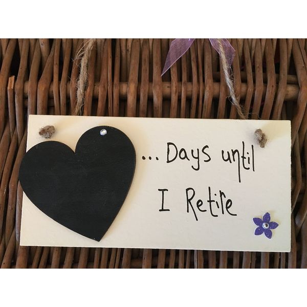 MadeAt94 Retirement Plaque Gift Days Until I Retire Date Countdown