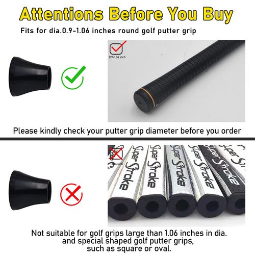 Shu-Ran 4 Pcs Golf Ball Retriever, Golf Ball Picker Upper for Putter Grip,Golf Ball Pick Up Tool Suction Cup,Golf Ball Grabber Sucker for End of Putter
