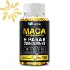 Organic Maca Root Capsules Peruvian Maca Extract for Men & Women 120 Pills