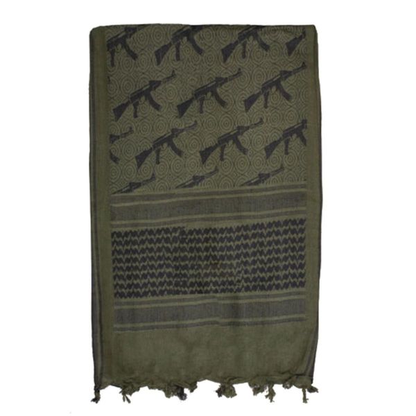 Fox Outdoor Products Tactical M16 Shemagh, Olive Drab/Black