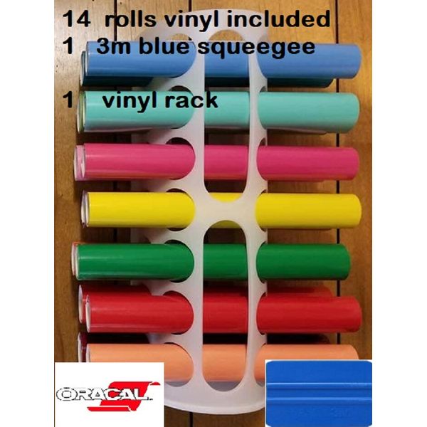 Storage Rack 14 Vinyl Rolls storage 14 roll oracal 651 included sign plotter