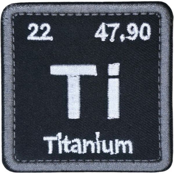TITANIUM TI PERIODIC TABLE ELEMENT SYMBOL SWAT TACTICAL HOOK MORALE PATCH