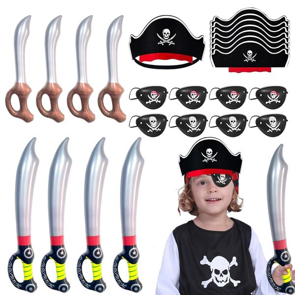 TaleMoon Pirate Children's Birthday, Pirate Eye Patch Children, Pirate Hat Children, Pirate Sabs, Pirate Accessories, Gift Boxes for Girls Boys, Halloween Advent Calendar Children's Birthday