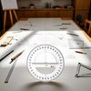 1Pc 360 Degree Protractor Round Ruler Gauge Angular Drafting Tools Circle Protractor for School Education Office Classroom 6 Inch, Protractors, Math Geometry Set